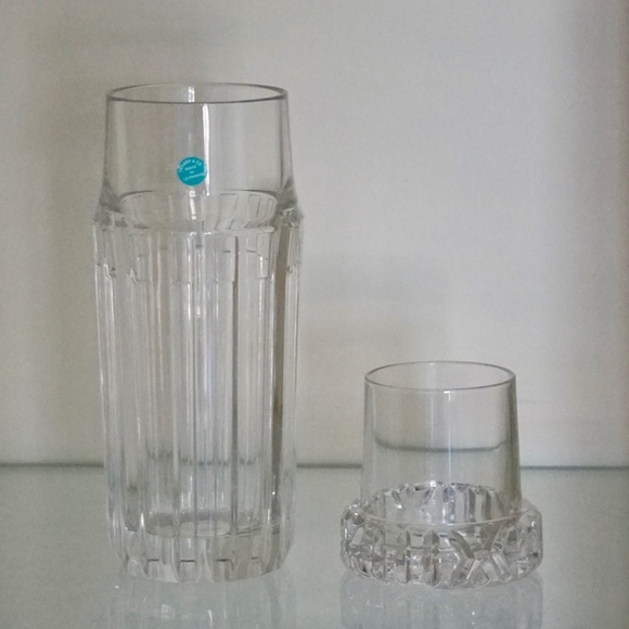 TIFFANY & Co ATLAS Crystal Bedside Water Decanter Carafe w/Insert Tumbler Lid, H - Picture 5 of 6